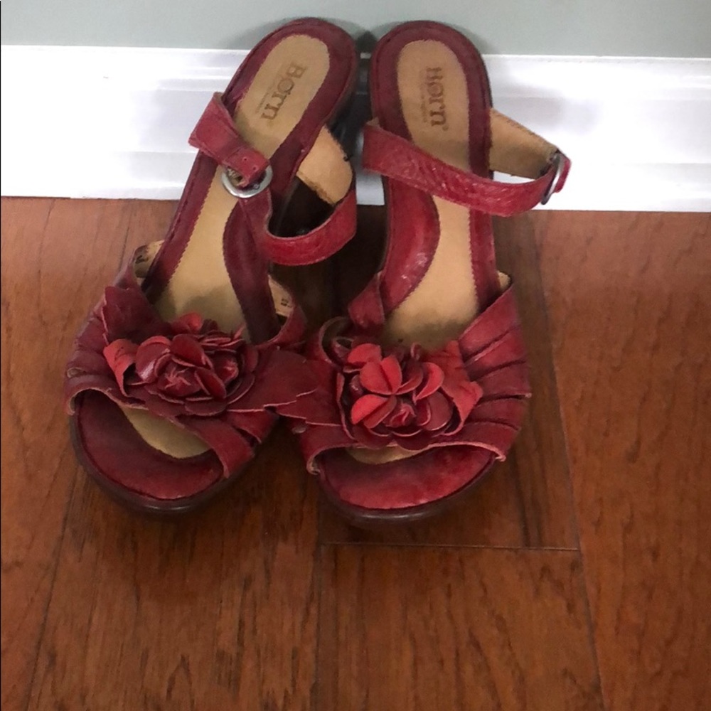Born Red Floral Heels